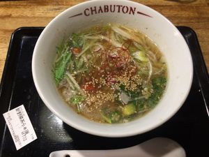 Vegetable ramen at Chabuton in Tokyo