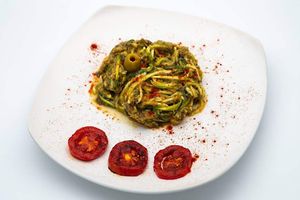 Gusto Spaghetti with Eggplant Cream at The Fruitarian Experience  in Koh Phangan