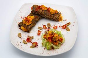 Rawesome Burritos with Pumpkin Pepper Cream at The Fruitarian Experience  in Koh Phangan