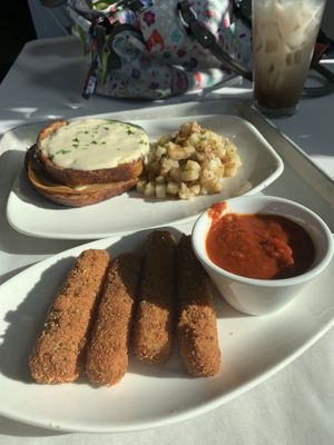 Brunch! Monte Cristo and Mozzarella Sticks  at Strong Hearts in Syracuse