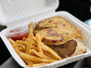 Seitan Reuben  at Strong Hearts in Syracuse