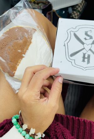 Black and white cookie  at Strong Hearts in Syracuse