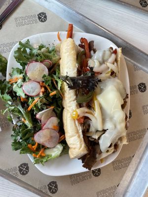 Vegan cheesesteak  at Strong Hearts in Syracuse