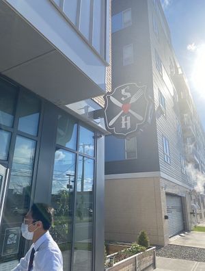 Outside Strong Hearts! November 2021. #Veganuary at Strong Hearts in Syracuse