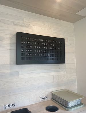 LOVED this changing message sign! 10/10. November 2021   #Veganuary at Strong Hearts in Syracuse