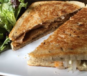 the famous reuben sandwich at Strong Hearts in Syracuse