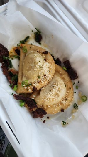 Perogies (no cream) at Strong Hearts in Syracuse