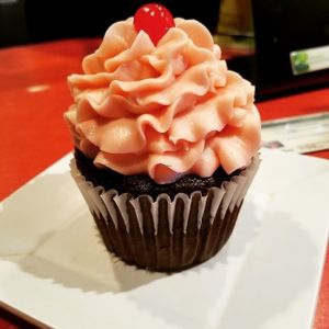 Chocolate cherry cupcake  at Strong Hearts in Syracuse