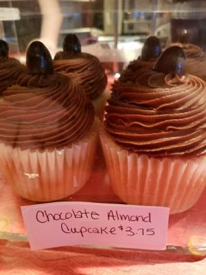 Chocolate almond cupcakes at Strong Hearts in Syracuse