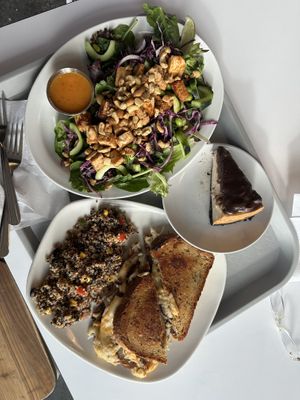 Thai tofu salad - Reuben sandwich - chocolate peanut butter cheesecake   at Strong Hearts in Syracuse