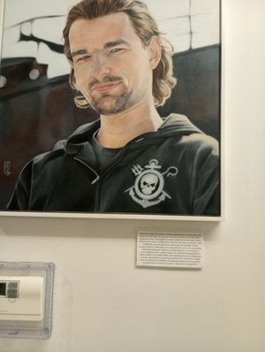 Loved seeing this on the wall, one of their founders was big in the anti-whaling movement 🐋💙 at Strong Hearts in Syracuse