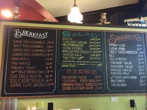 menu  at Strong Hearts in Syracuse