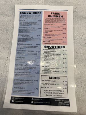 Menu part 2  at Strong Hearts in Syracuse