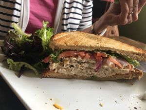 Chickn salad sandwich at Strong Hearts in Syracuse