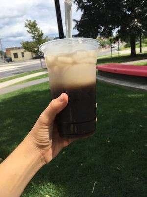 Thai iced tea  at Strong Hearts in Syracuse