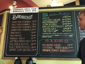 Menu at Strong Hearts in Syracuse