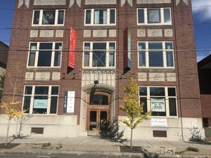 Front of restaurant building  at Strong Hearts in Syracuse