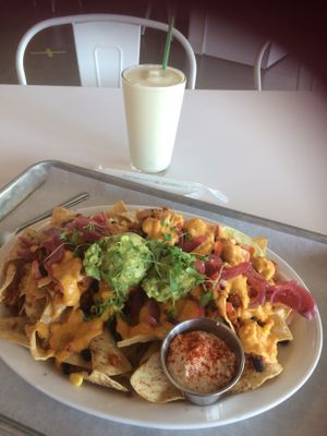 Amazing large nacho plate at Strong Hearts in Syracuse