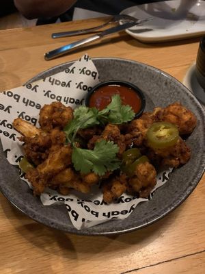 Cauliflower KFC with spicy sauce at Yeah Boy in Geelong