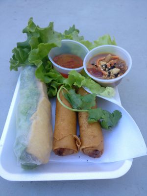 Vegan Spring and Summer Rolls at Goi Cuon - Farmers' Market in San Diego