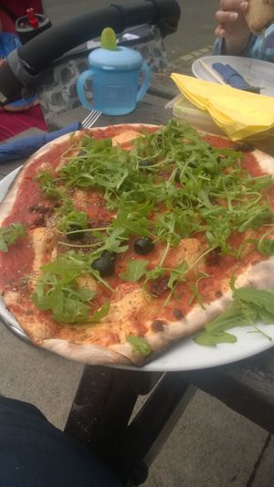 Vegano 2 pizza  at The Tower Cafe in Newcastle Upon Tyne