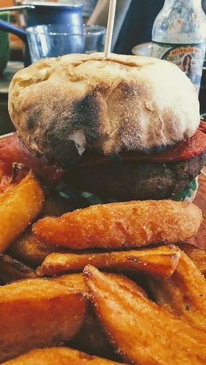 Spiced Lentil Veggie Burger at Leroy Espresso in St Kilda