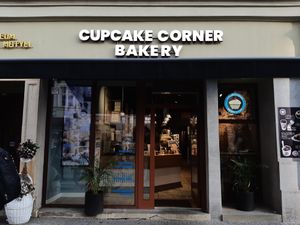 Entrance at Cupcake Corner in Krakow