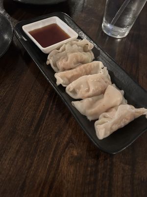 Steamed veggie dumplings   at Ramen Bar in Pittsburgh