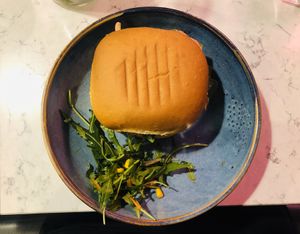 Vegan burger at POG - Tara St in Dublin