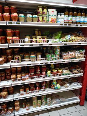 Textured soy protein, soy milk, veggie pate etc. at Cora Lujerului in Bucharest