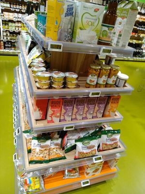 Soy products at Mega Image - Timișoara in Bucharest