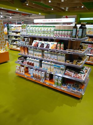 Vegan milk and desserts at Mega Image - Timișoara in Bucharest