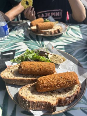 Vegan croquettes oma bobs  at THT in Amsterdam