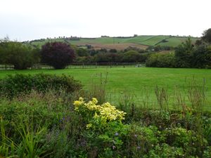 The beautiful view from Bulleigh Barton Manor at Bulleigh Barton Manor in Newton Abbot