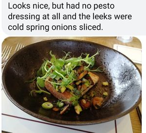 Not as described on menu. Put right when I asked. See other photo.  at The Cherry Tree  in Bolton