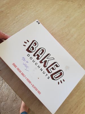 Comes like this when delivered  at Baked Doughnuts in Calgary