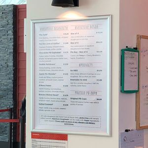Signature Menu at Baked Doughnuts in Calgary