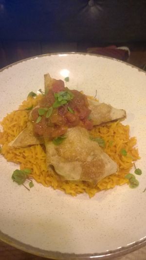 Vegan enchiladas  at Clean Bean in Durham