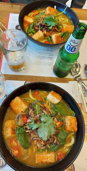 Vegan noodle soup at Wagamama in Utrecht