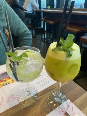 G&T and Tropical twist cocktail: both good  at Wagamama in Utrecht