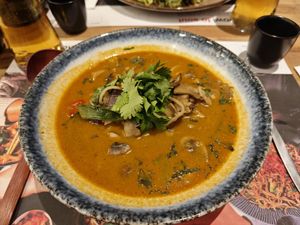 Tom Yum Ramen with Mixed Mushrooms at Wagamama in Utrecht
