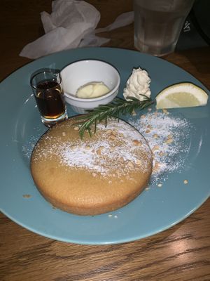 Vegan lemon pancake at Land Cafe in Tokyo