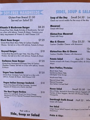 Menu at Frenchtown Fresh in Frenchtown