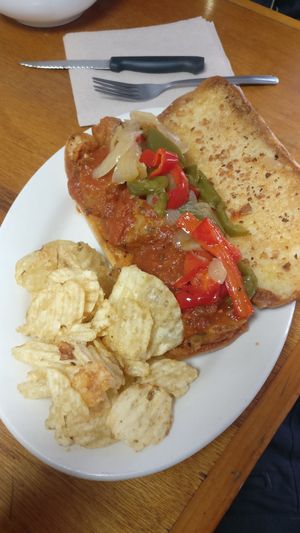 Italian sausage sandwich. at Frenchtown Fresh in Frenchtown