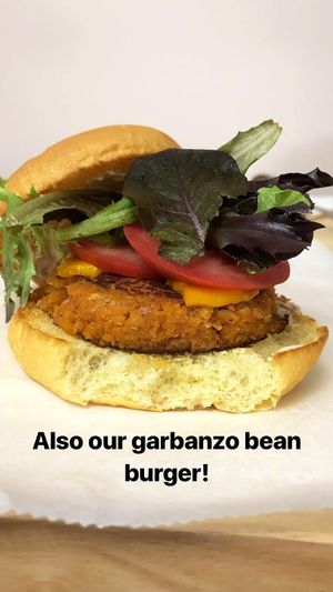 chickpea burger at Frenchtown Fresh in Frenchtown