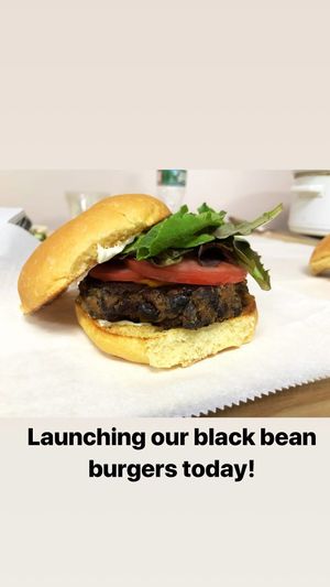 black bean burger at Frenchtown Fresh in Frenchtown