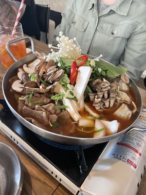 Vegan dumpling hotpot at K-pub in Adelaide