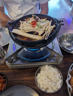 Dumpling and veg hot pot at K-pub in Adelaide