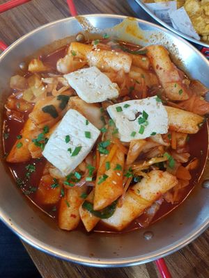 Spicy rice cakes at K-pub in Adelaide