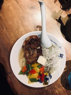 Vegan ramen at Menya Musashi in Tokyo